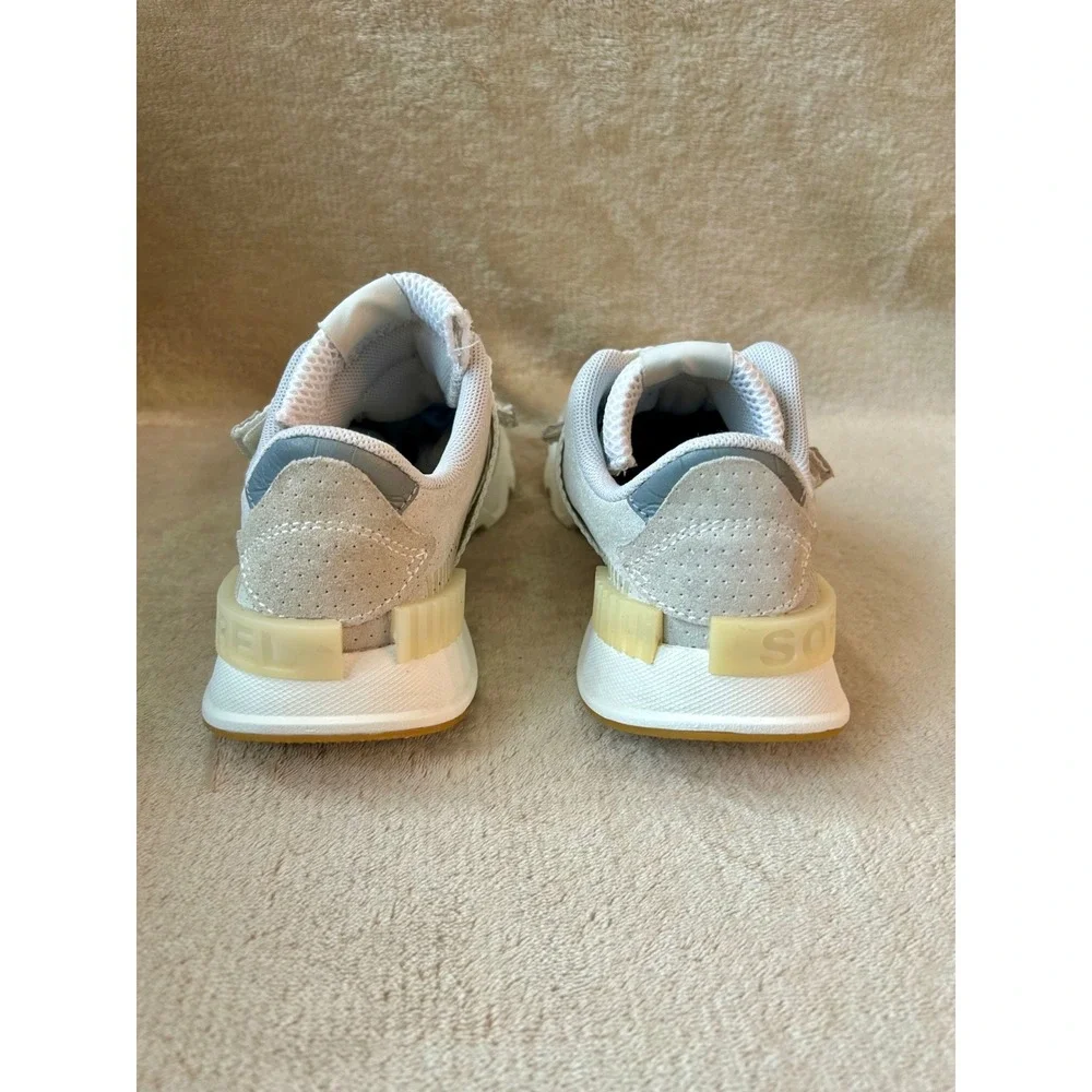 Sorel Womens 7.5 Kinetic Lite Strap Sneaker White Cream Athletic Shoe Suede - Picture 5 of 9